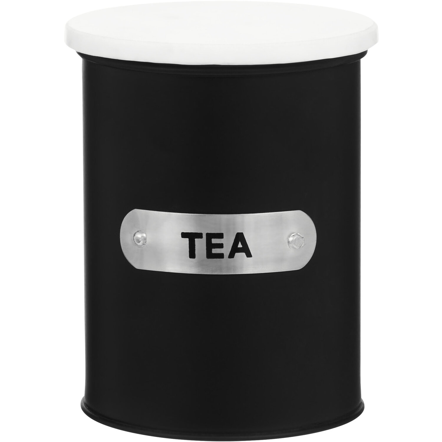 Liberty Black Enamel Tea Canister - Black