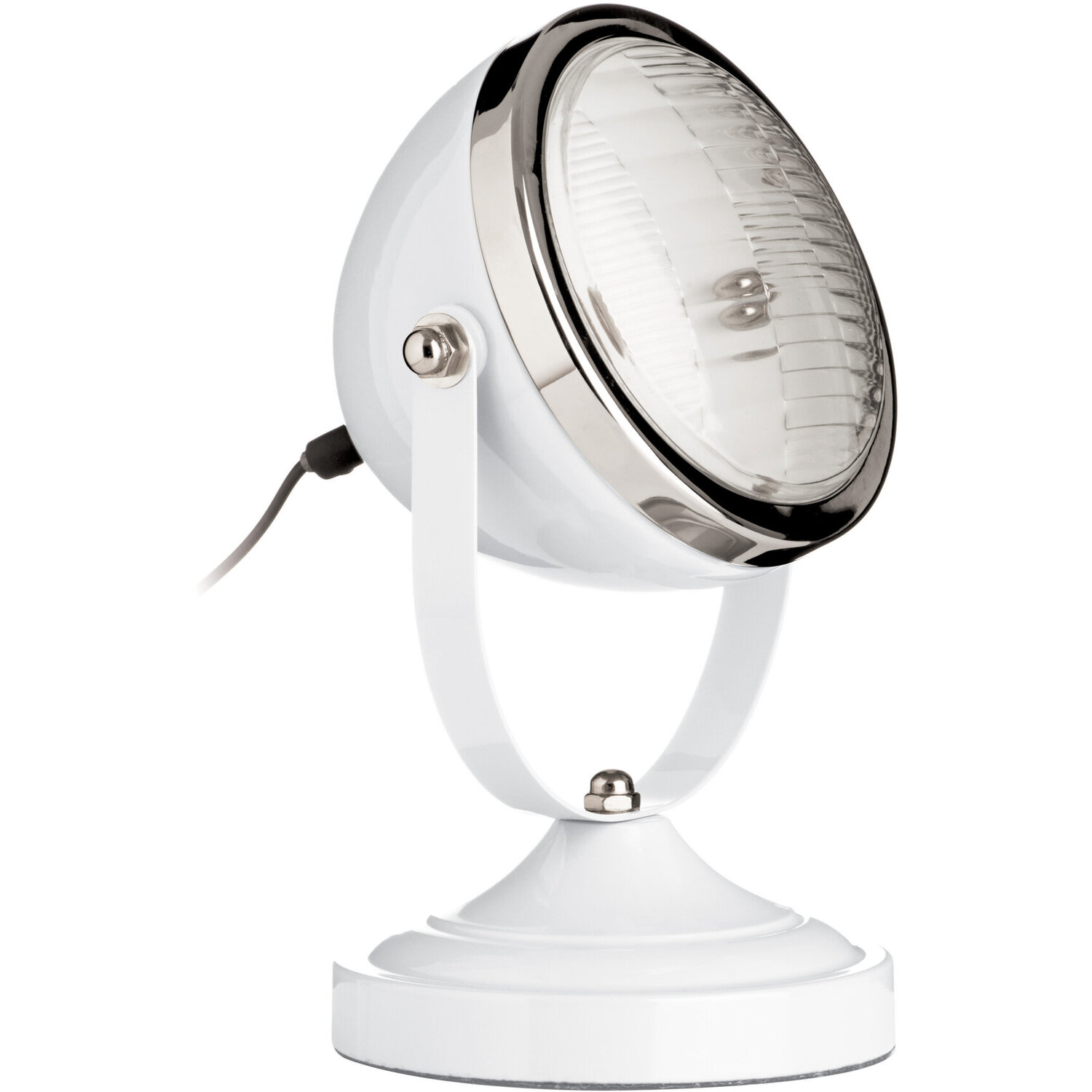 Interiors By Premier Jasper Spot White And Chrome Table Lamp - White