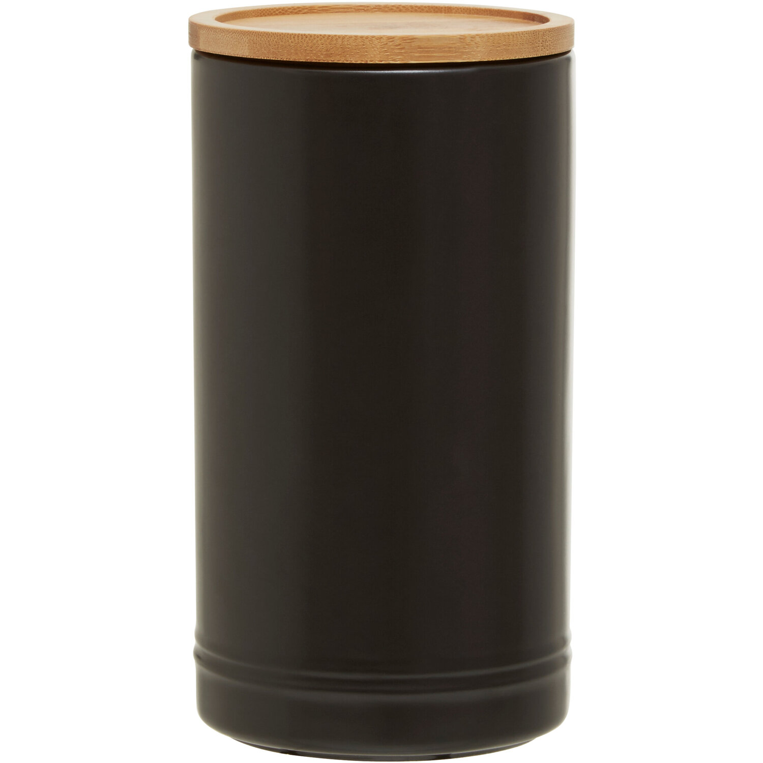 Fenwick Black Large Stoneware Canister - Black