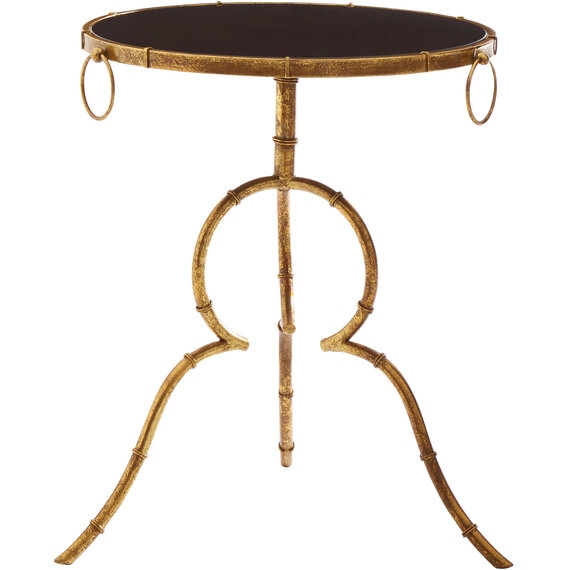 Monroe Black Tempered Glass Top Accent Table