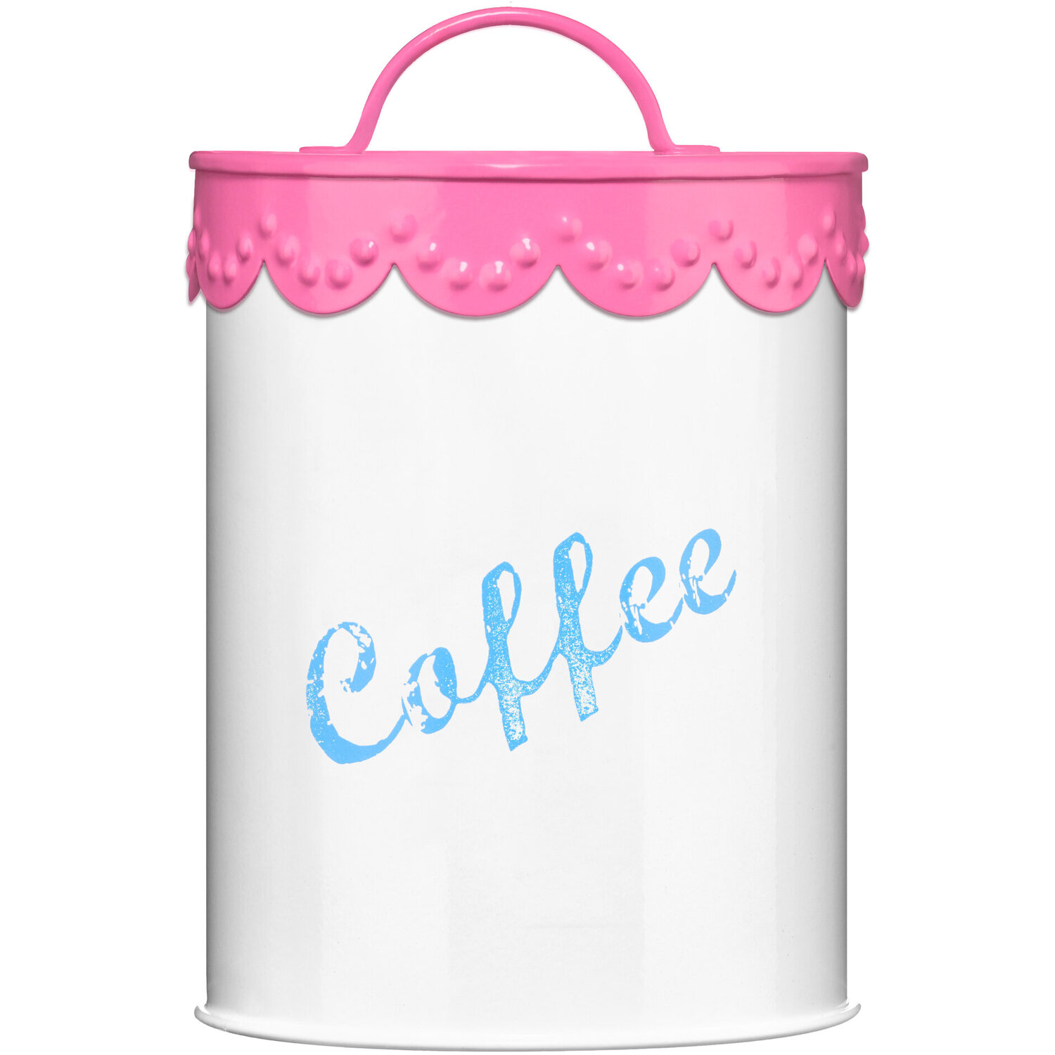 Pink Lace Coffee Canister - Pink