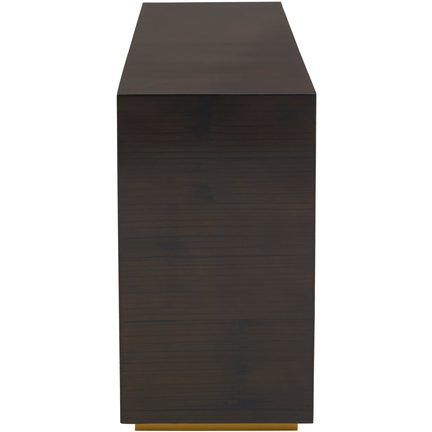 Gabelle Ebony And Natural Bamboo Console Table - Gold