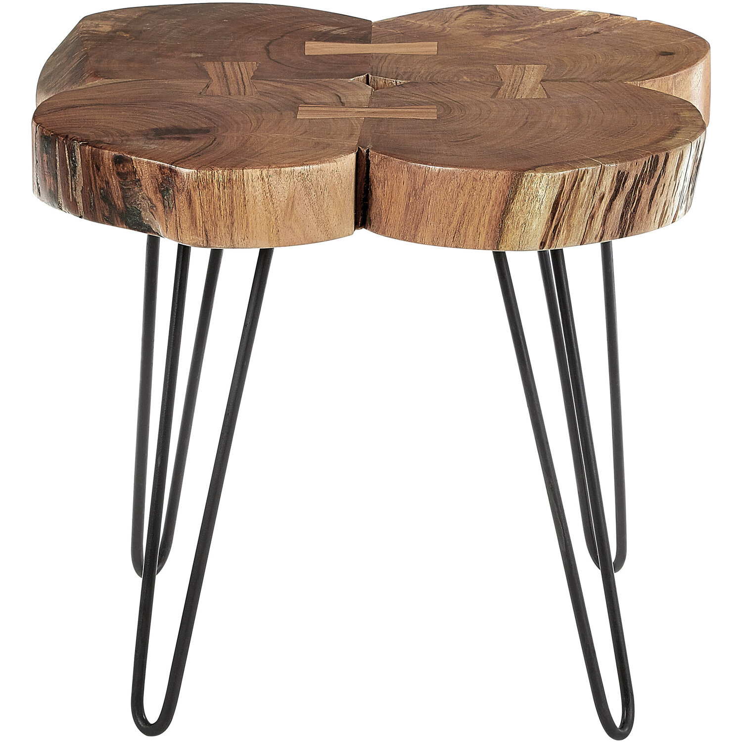 Nandri Acacia Wood Side Table - Brown