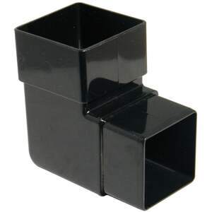 FloPlast 65mm Square 92.5 Degree Offset Bend Black - RBS1
