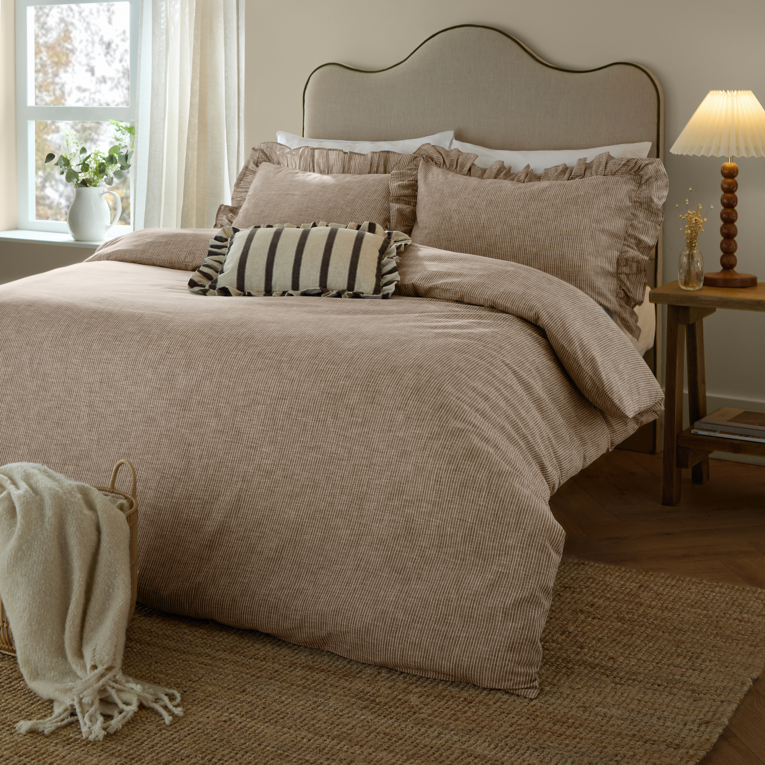 B&Q - Margot 100% Cotton Duvet Cover SetPink/red200 X 200 Cm - Image 3