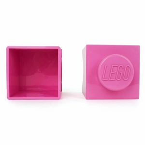 LEGO Square 1-Stud 1.2L Stackable Storage Brick Pink