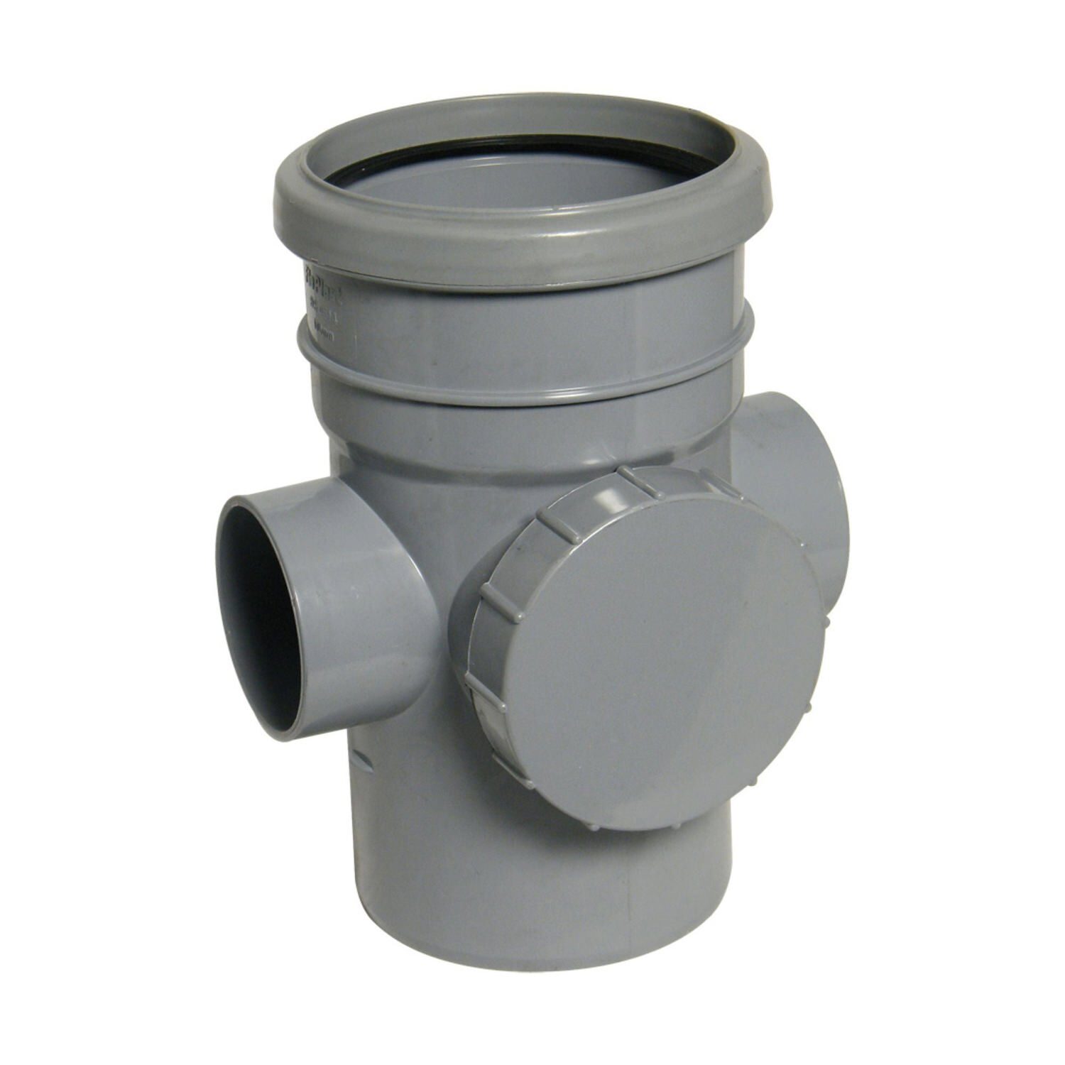FloPlast 110mm Soil Access Socket/Spigot Grey - Image 5