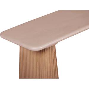 New Mexico Mango Wood Dining Bench with Fluted Legs and Pale Matt Finish