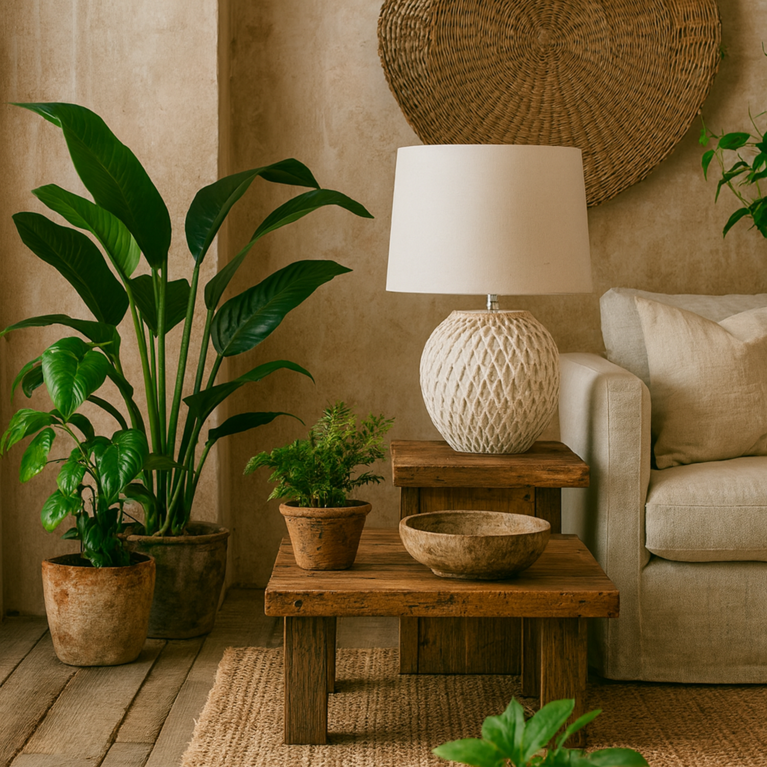 Image of Bloomthorn Lattice Ceramic Table Lamp with&hellip;