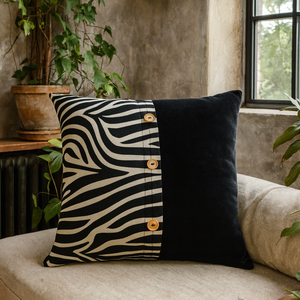 Vernazza Set of 2 Zebra Contrast Cushion Covers