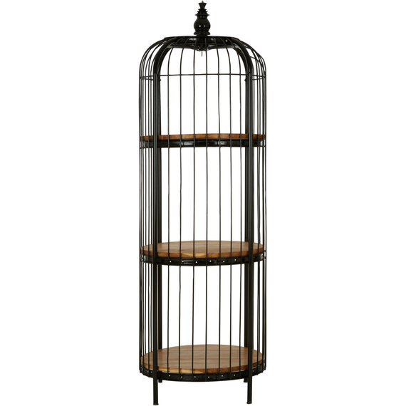 Mantis Small Black Finish Birdcage Shelf Unit