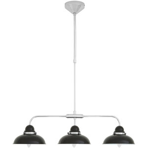Jasper Black and Chrome 3 Light Pendant Light