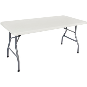 Modern Outdoor Living 6ft Folding Table - Heavy Duty Portable Trestle with Carry Handle