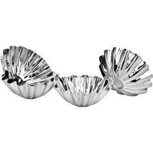 Diva Tinplate Set Of Four Round Fluted Cake Moulds