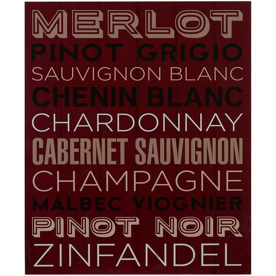 Madera Wine List Wall Plaque