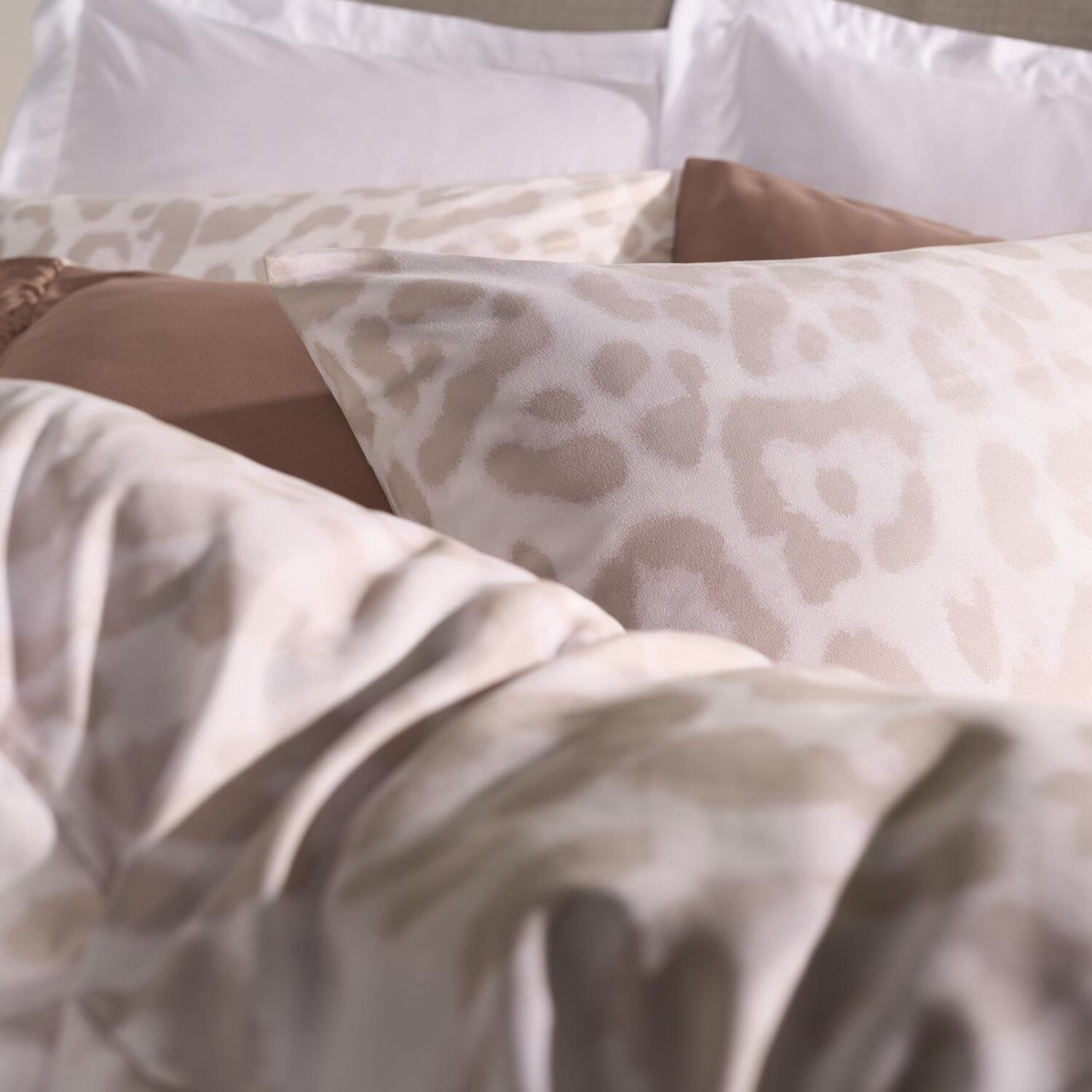 Ohs Leopard Print Duvet Cover Set - Stone / 0.6Kg
