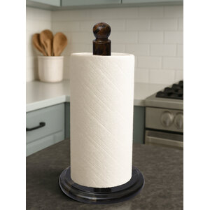 Marmore Black And Gold Marble Kitchen Roll Holder