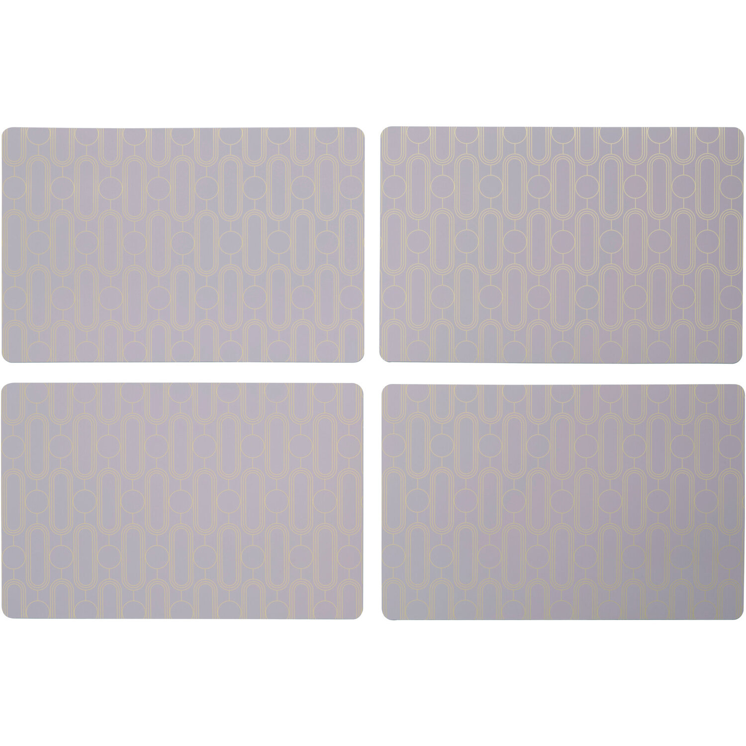Maison By Premier Frosted Deco Set Of 4 Lilac Placemats - Purple