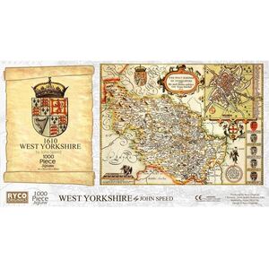 Yorkshire West Riding Historical Map 1000 Piece Jigsaw Puzzle (1610)