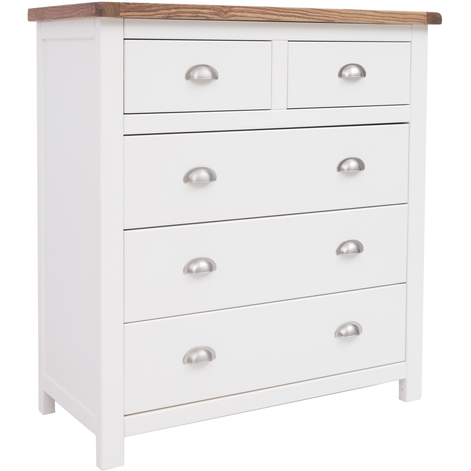 Cabinet Bits Unisex Off-White Lovere Drawer Chest Of Drawers Chrome Cup Handle In Size 5 - Image 2