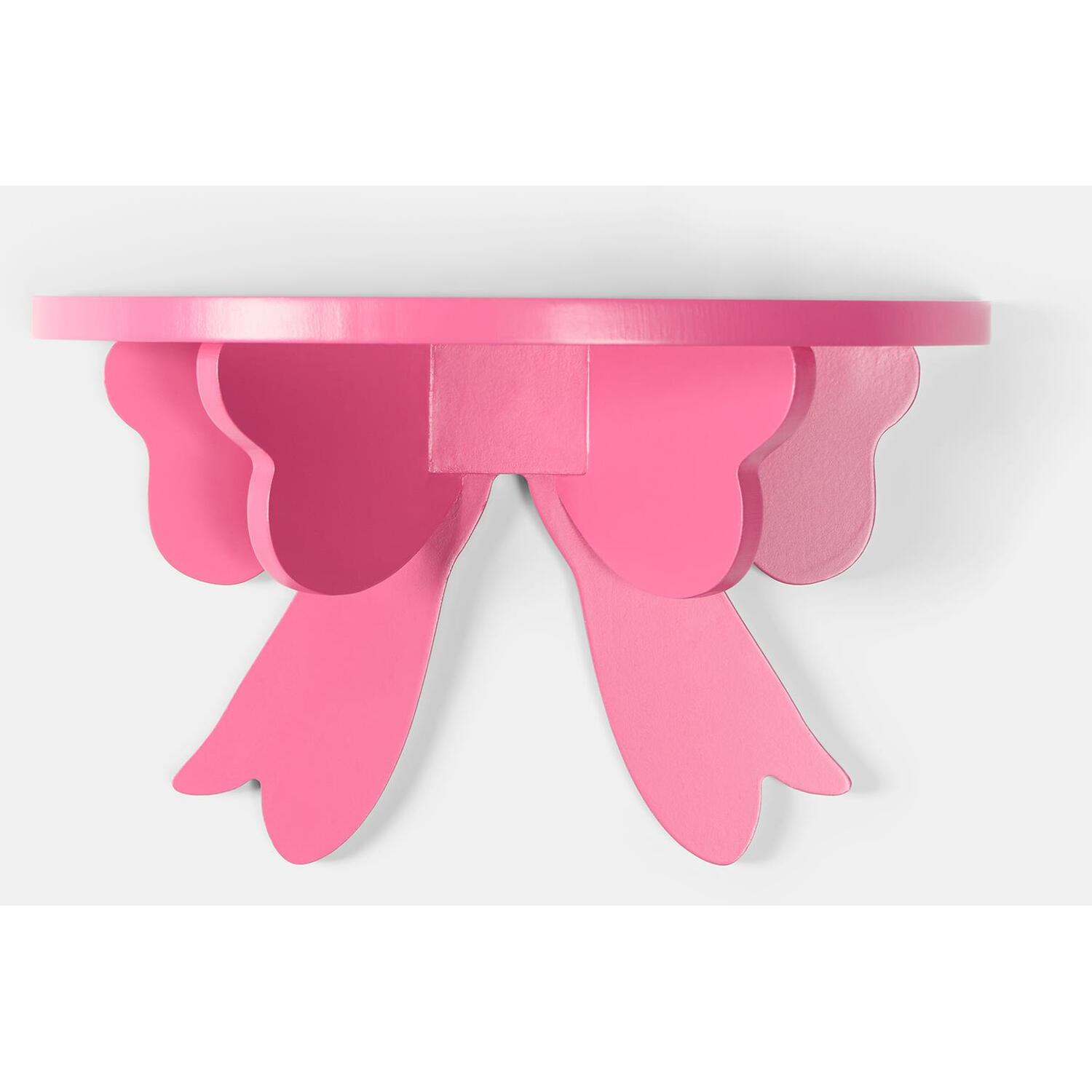 OHS 2 x Bow Shelf Novelty Shelving Units Wall Mounted Storage in Bright Pink