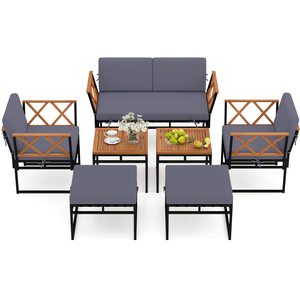7 Pieces Outdoor Sectional Sofa Set