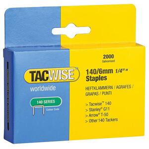 Tacwise 140 Heavy-Duty Staples 6mm (Type T50 G) Pack 2000