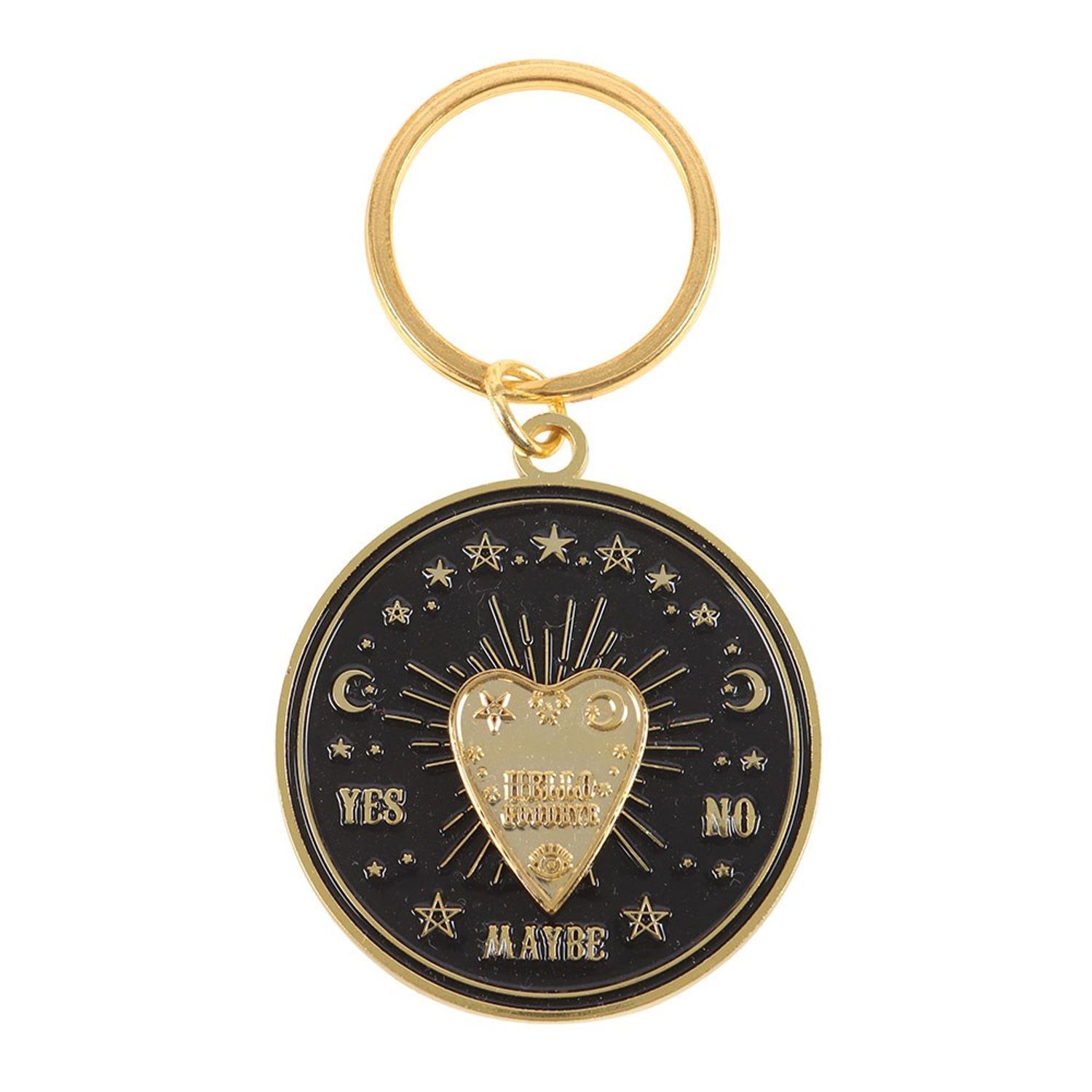 Something Different Summon The Spirits Planchette Keyring - Black/Gold