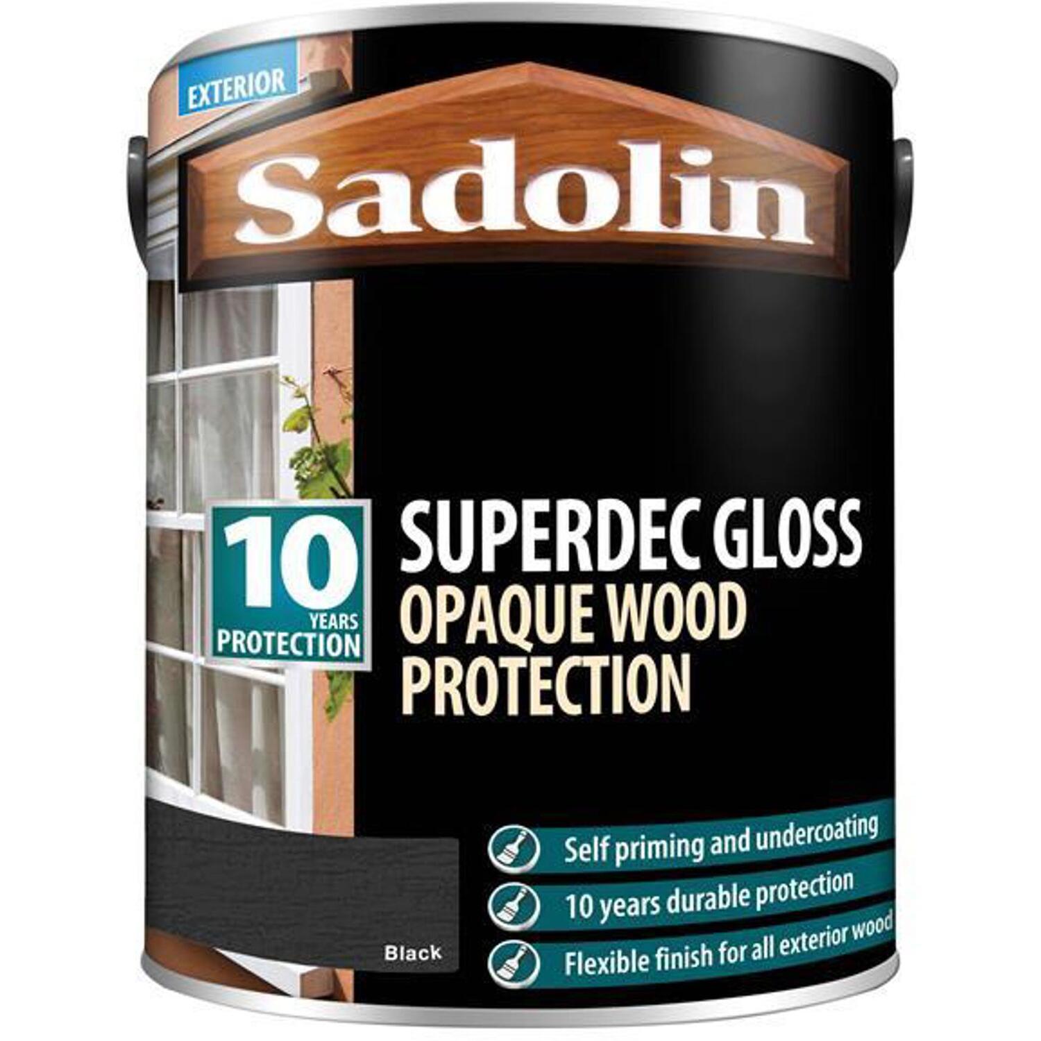 Sadolin 5028855 Superdec Opaque Wood Protection Black Gloss 5 litre - Image 11