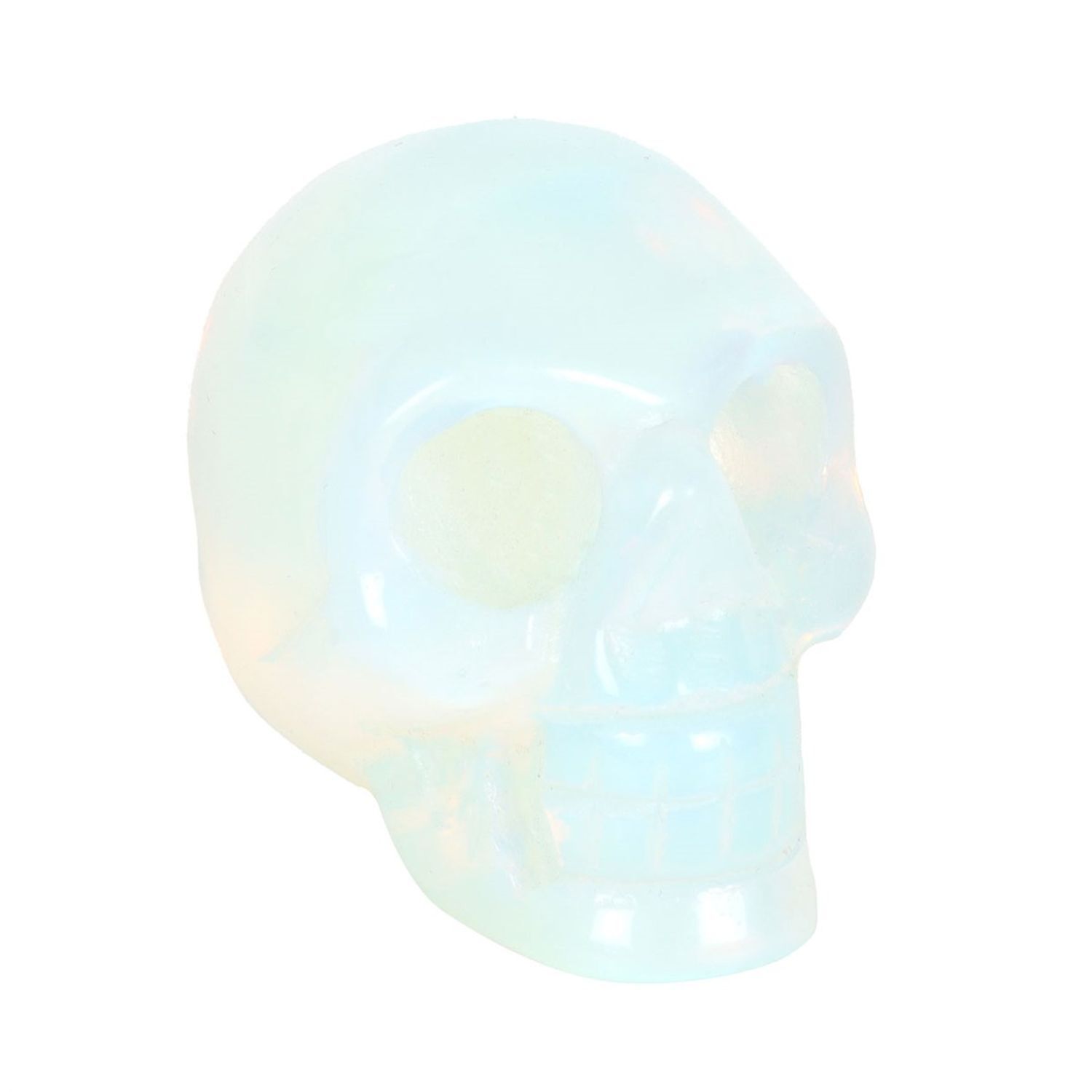 Something Different Dark Matter Opalite Skull Crystal - White