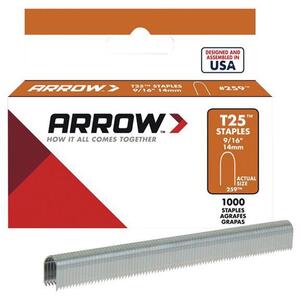 ARROW T25 Staples 14mm (9/16in) Box 1000