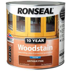 Ronseal 10 Year Woodstain Antique Pine 750ml - BBA Approved