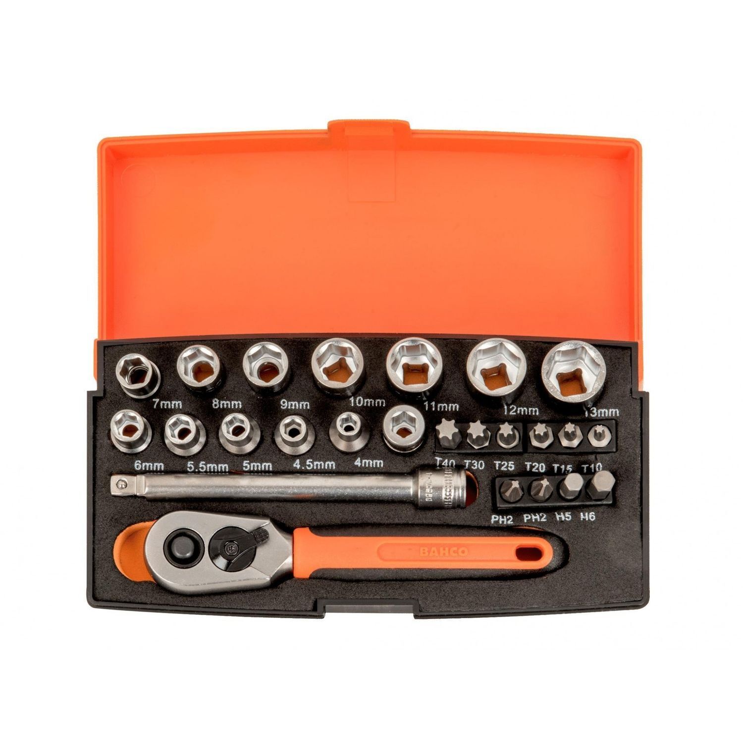Bahco Sl25 1/4In Drive Socket Set, 25 Piece - Image 2