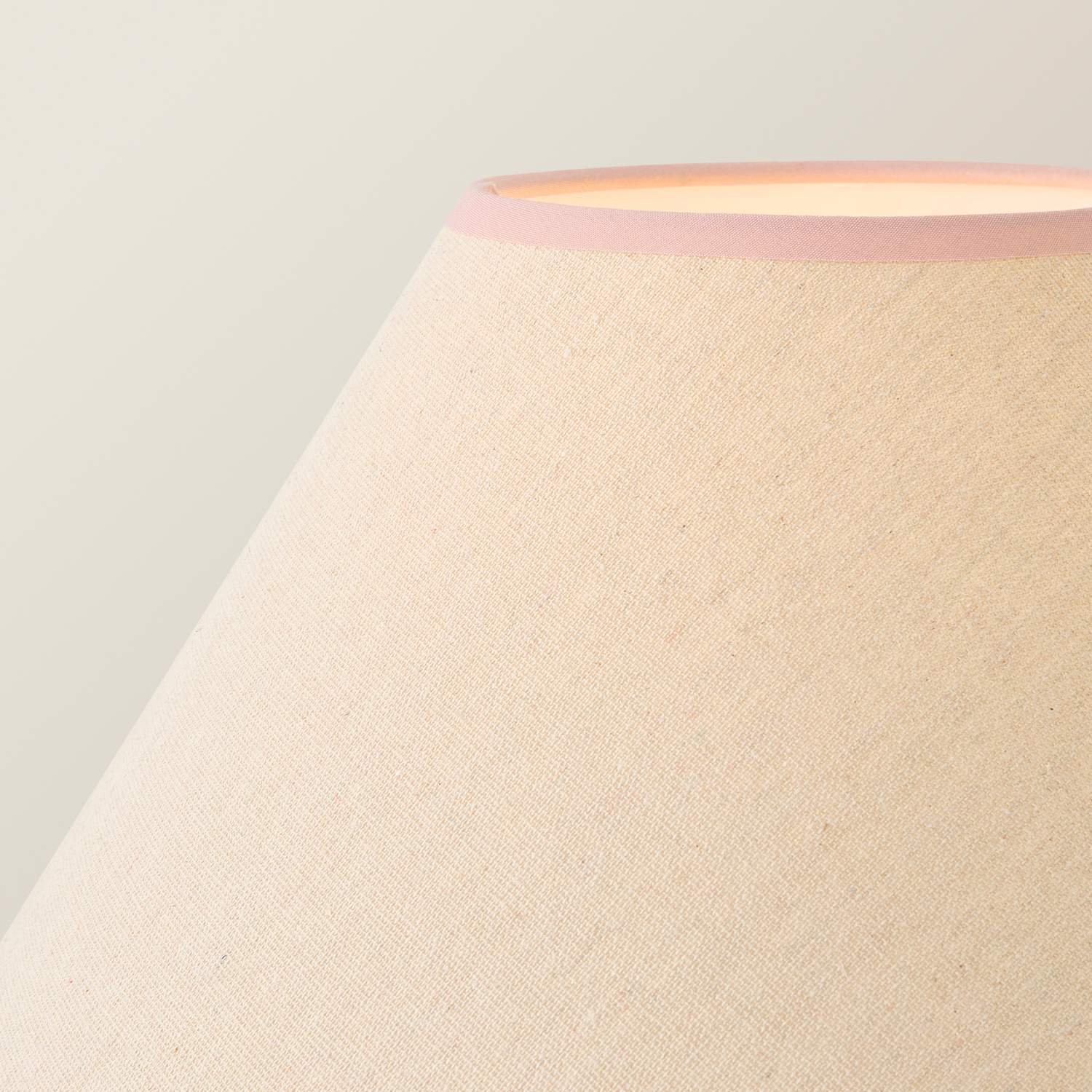 Valuelights Bobbin Walnut Floor Lamp Linen Trim Shade Bobble Floor Lamp - Pink Trim / No - Walnut