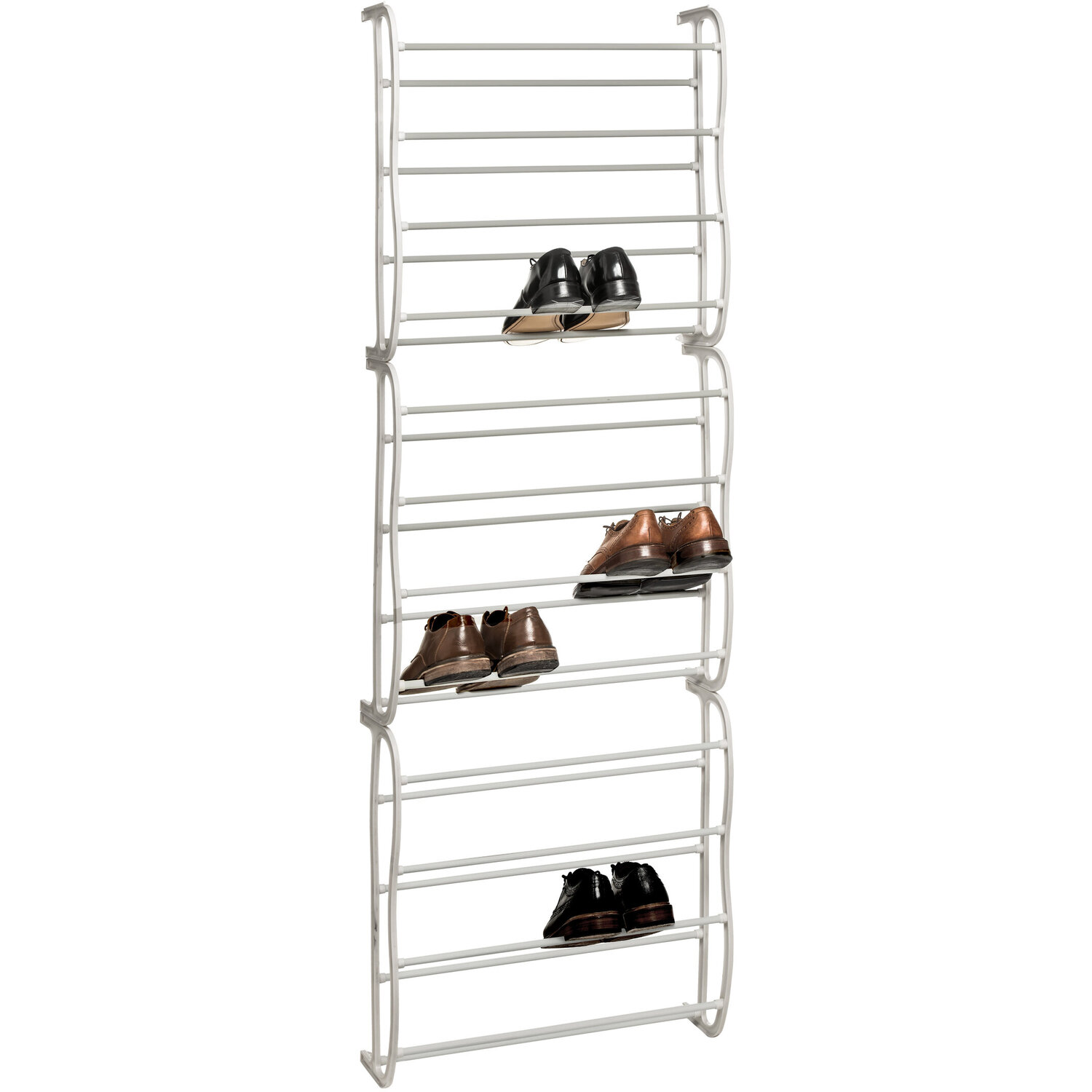 Llect Racking Tavia Over Door Cream 12 Tier Shoe Rack