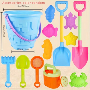 Dragodirect Kids Water & Sand Play 13-Piece Set with Large Shovel and Bucket
