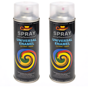 2 x 400 mL Clear Varnish Glossy Universal Gloss Enamel Spray Paint, Fast Drying
