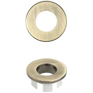 Bathwell Sink Overflow Cover - Brushed Brass