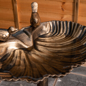 Bronze Bronze Effect Garden Twin Bird Bath with Bird Sculptures shot 16981559