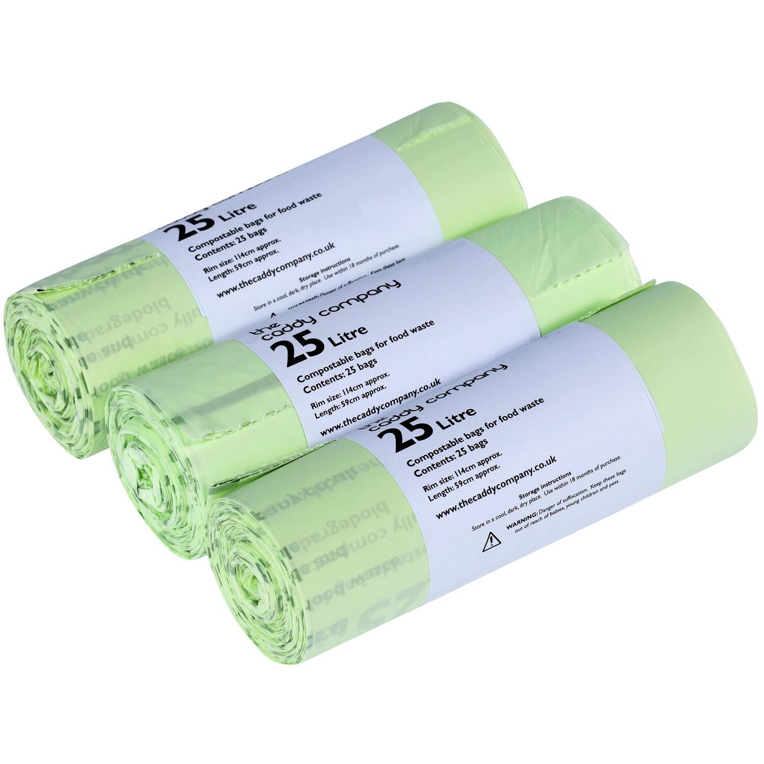 B&Q - 25L Compostable Kerbside Caddy Liners3 Rolls - Image 3