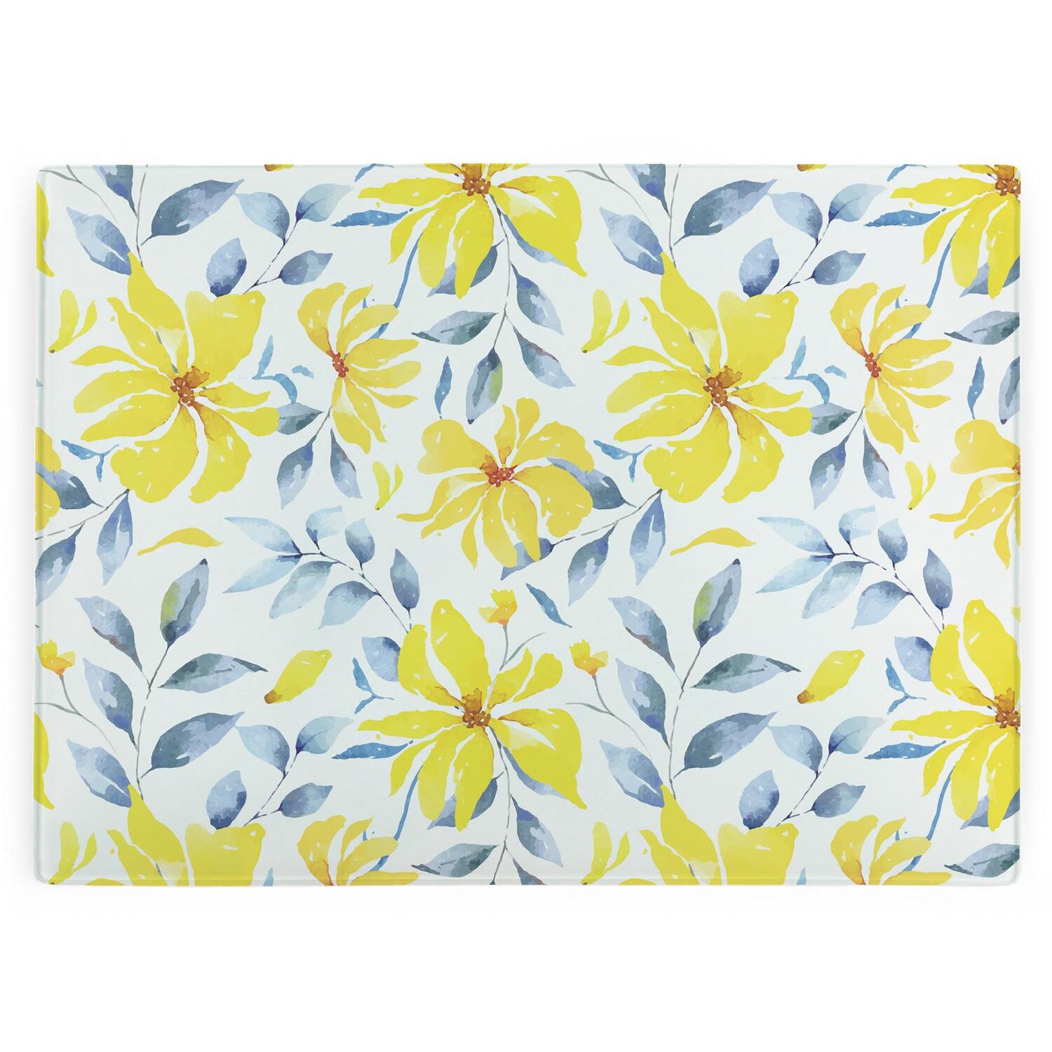 Image of Yellow Flowers Glass Worktop Saver -&hellip;