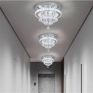 Chandelier Round Silver Crystal