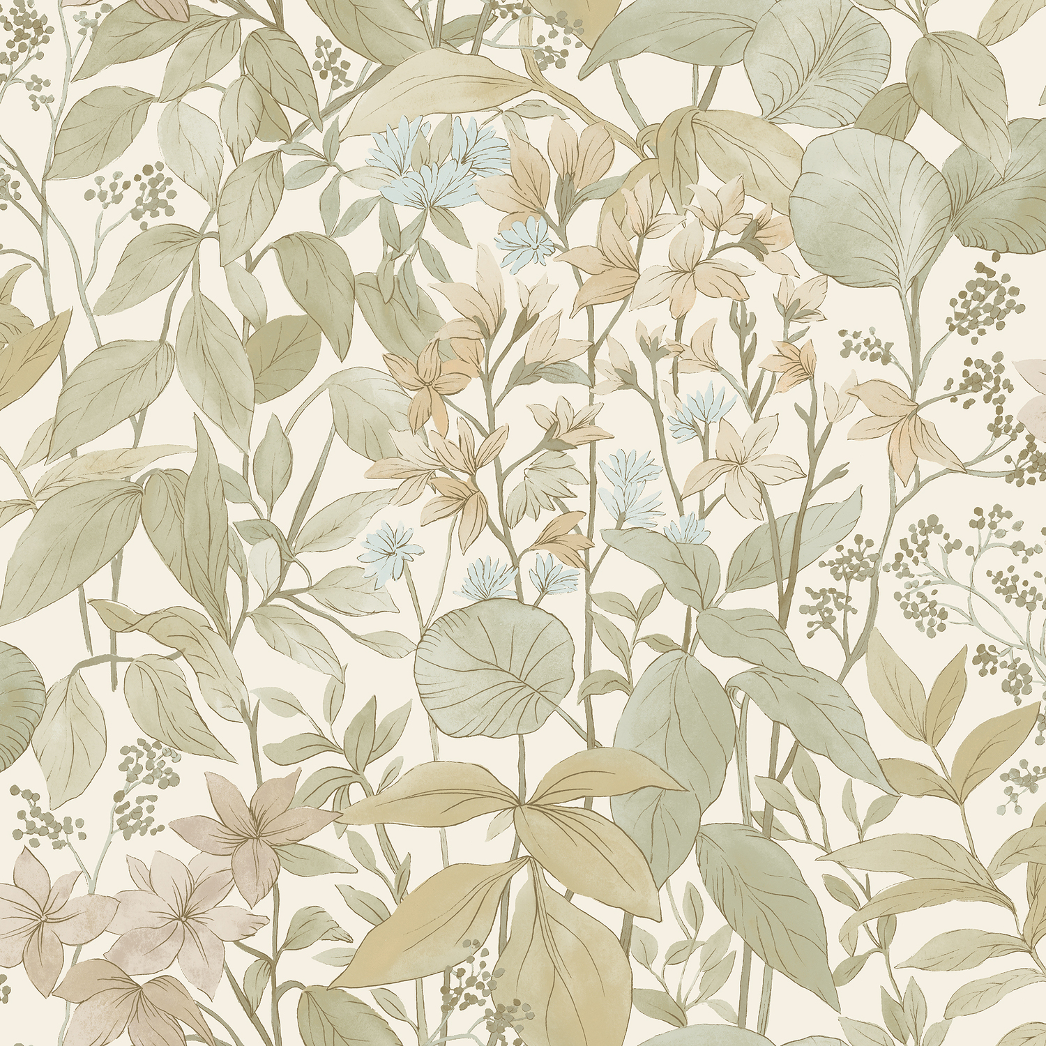 Grandeco Green Sketch Effect Glade Textured Wallpaper, Sage - Image 4