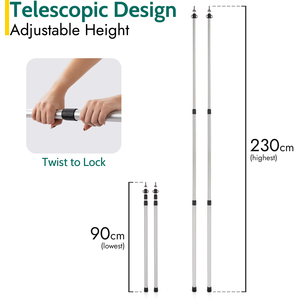 Trail Telescopic Aluminium King Pole Set