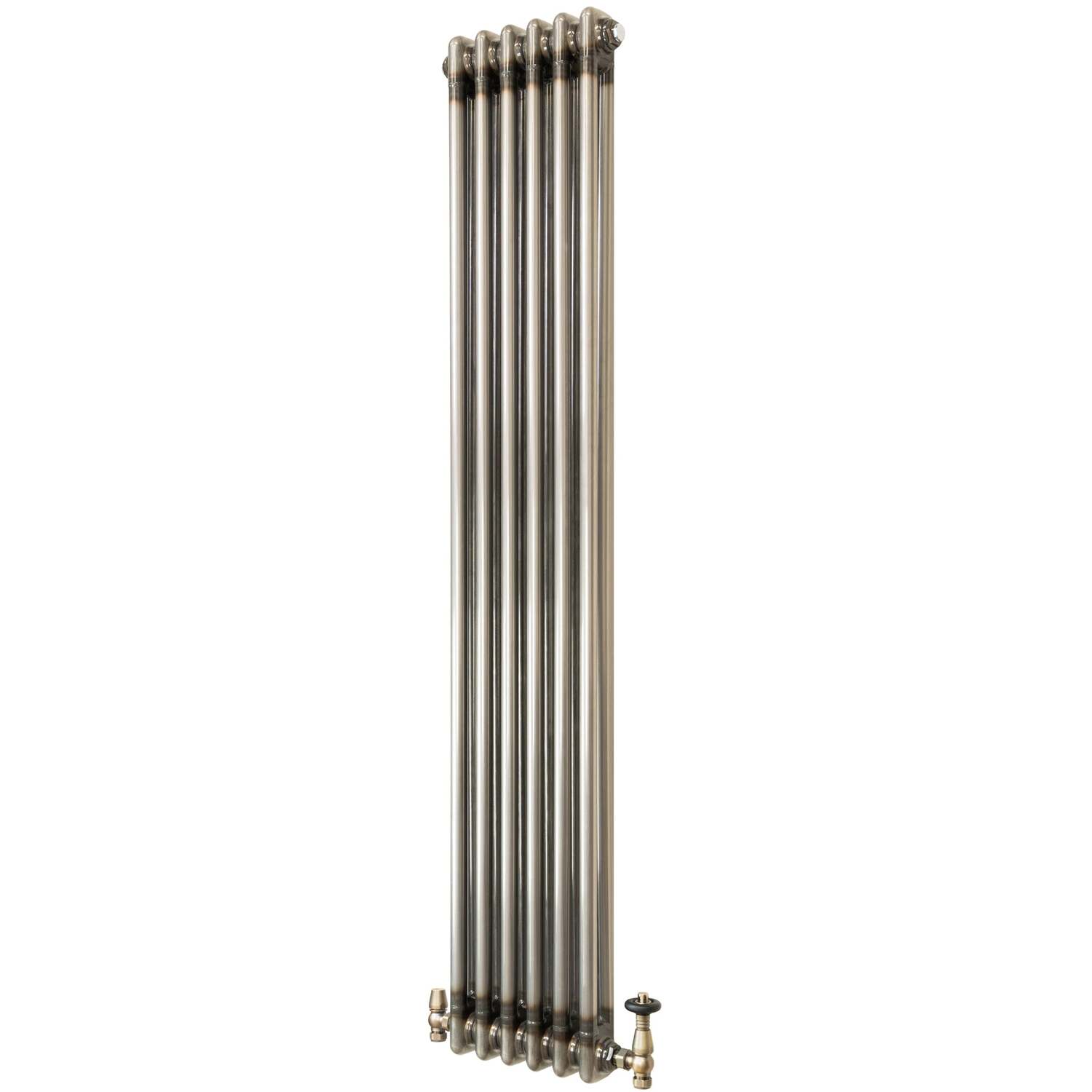 Monstershop Unisex Silver Traditional 2 Column Radiator & Valves – 1500Mm X 290Mm - Raw Metal In - Image 3
