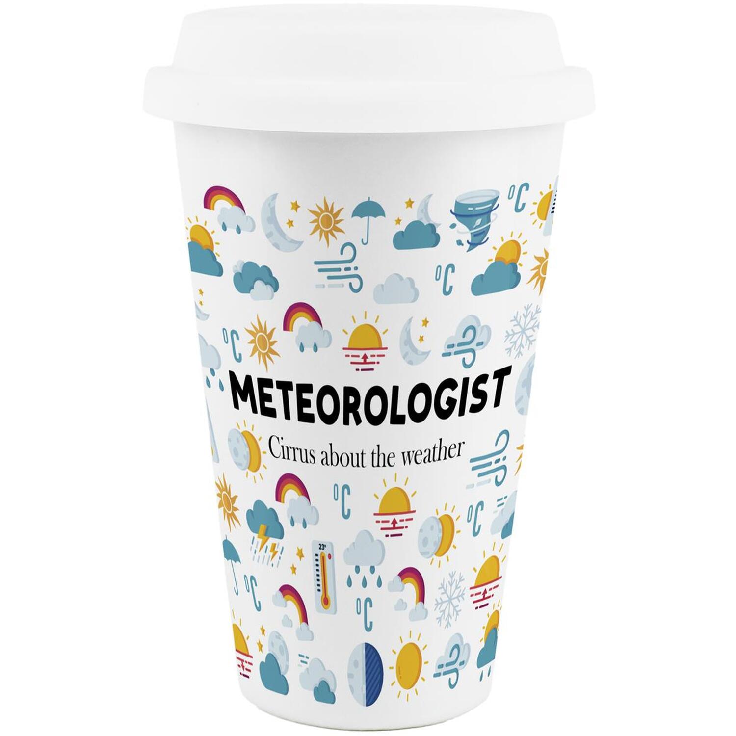 Image of Novelty Meteorologist Ceramic Travel Mug -&hellip;