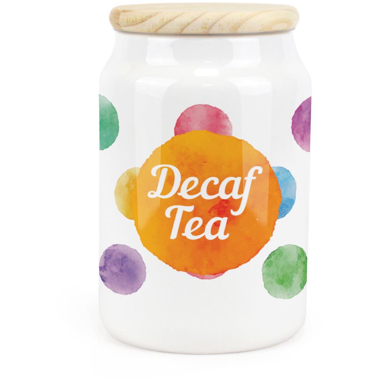 Purely Home Polka Dots Ceramic Decaf Tea Storage Canister - Blue