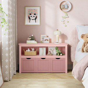 VASAGLE Toy Storage for Kids, Kids Storage Cabinet with Wheels
