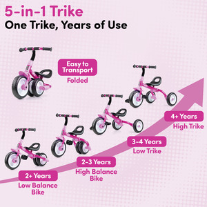 5 in 1 Trike Pink