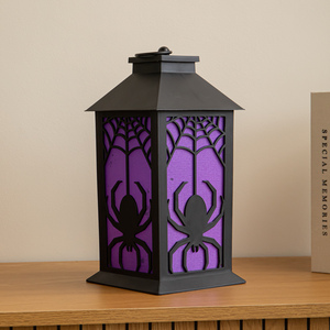 32cm Battery Powered Light up Spider Halloween Lantern with LEDs